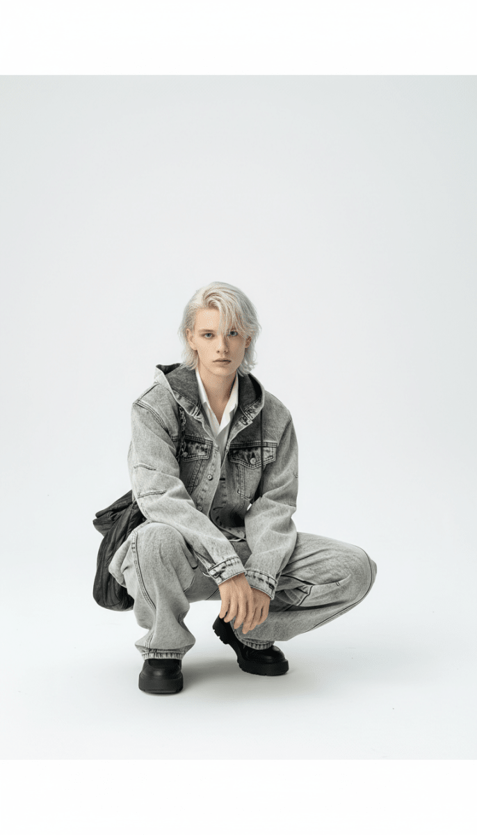 Denim Two Piece Set  na2382