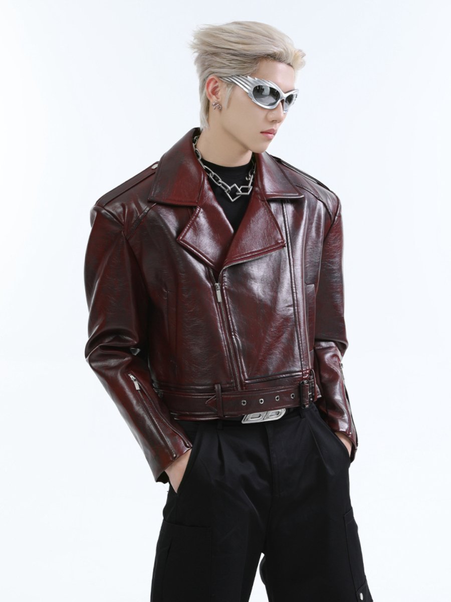 【TURNTIDE】PU leather jacket na1696