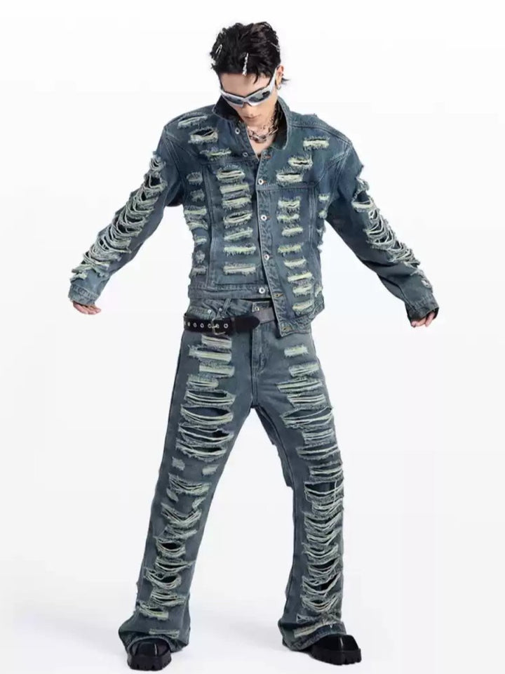 [PLAN1ONE] denim suit + pants na1697