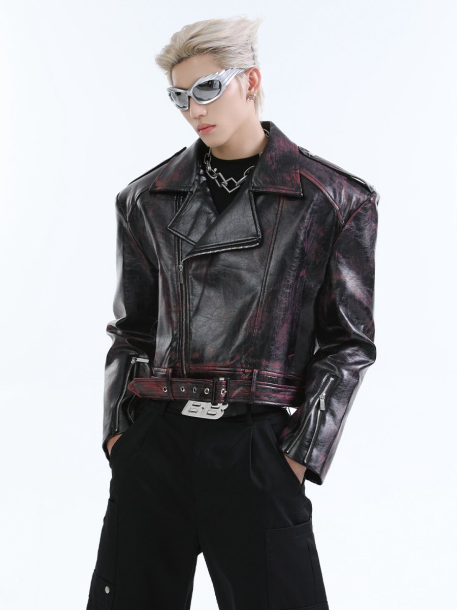 【TURNTIDE】PU leather jacket na1696