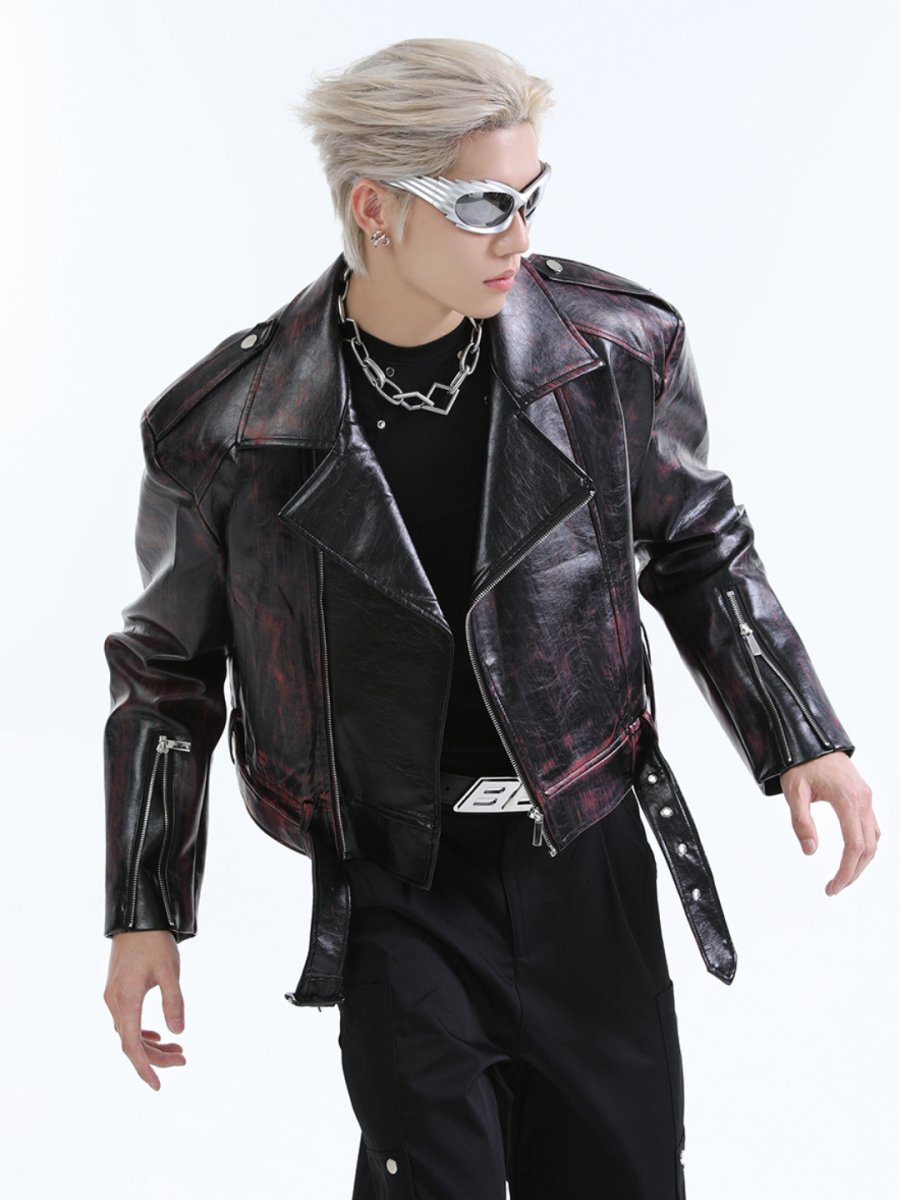 【TURNTIDE】PU leather jacket na1696