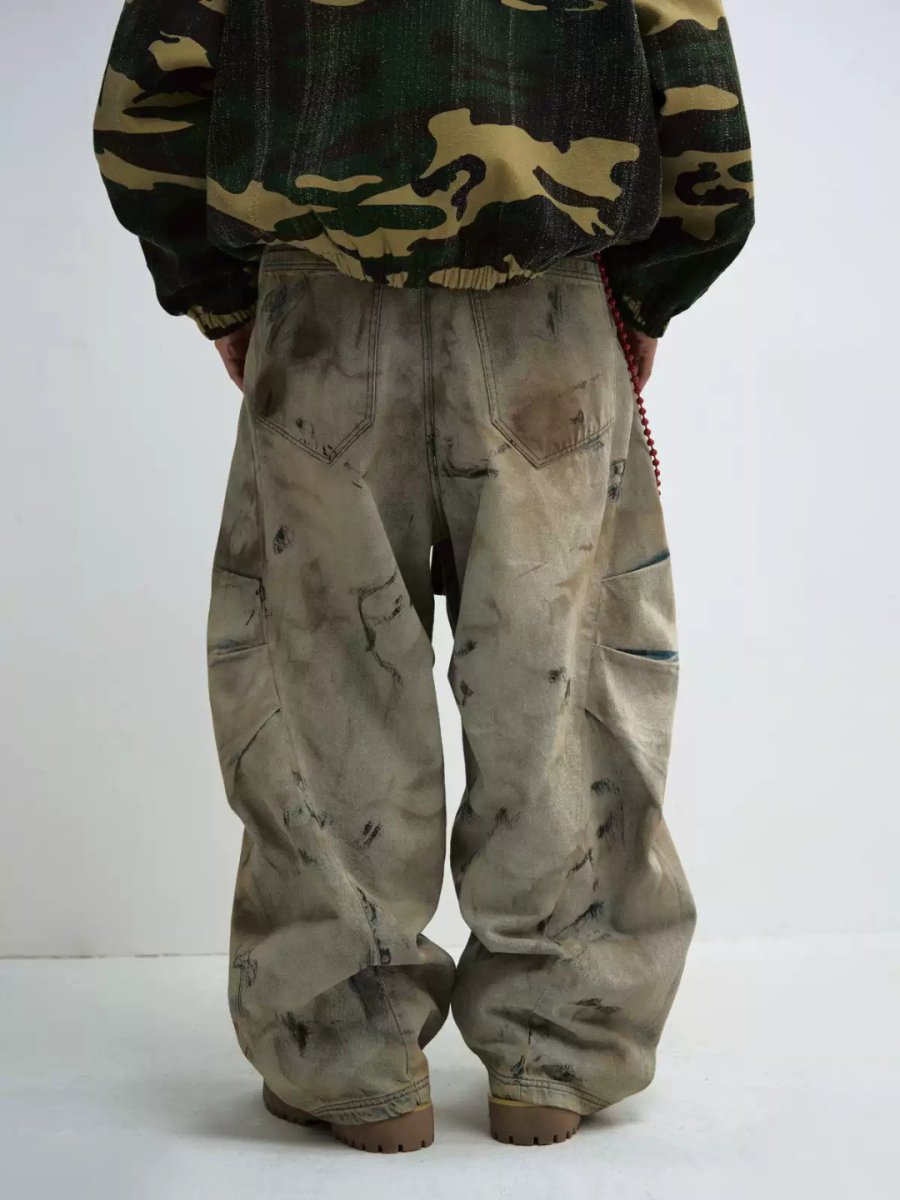 [PEOPLESTYLE] Washed Aged Loose Pants na1690