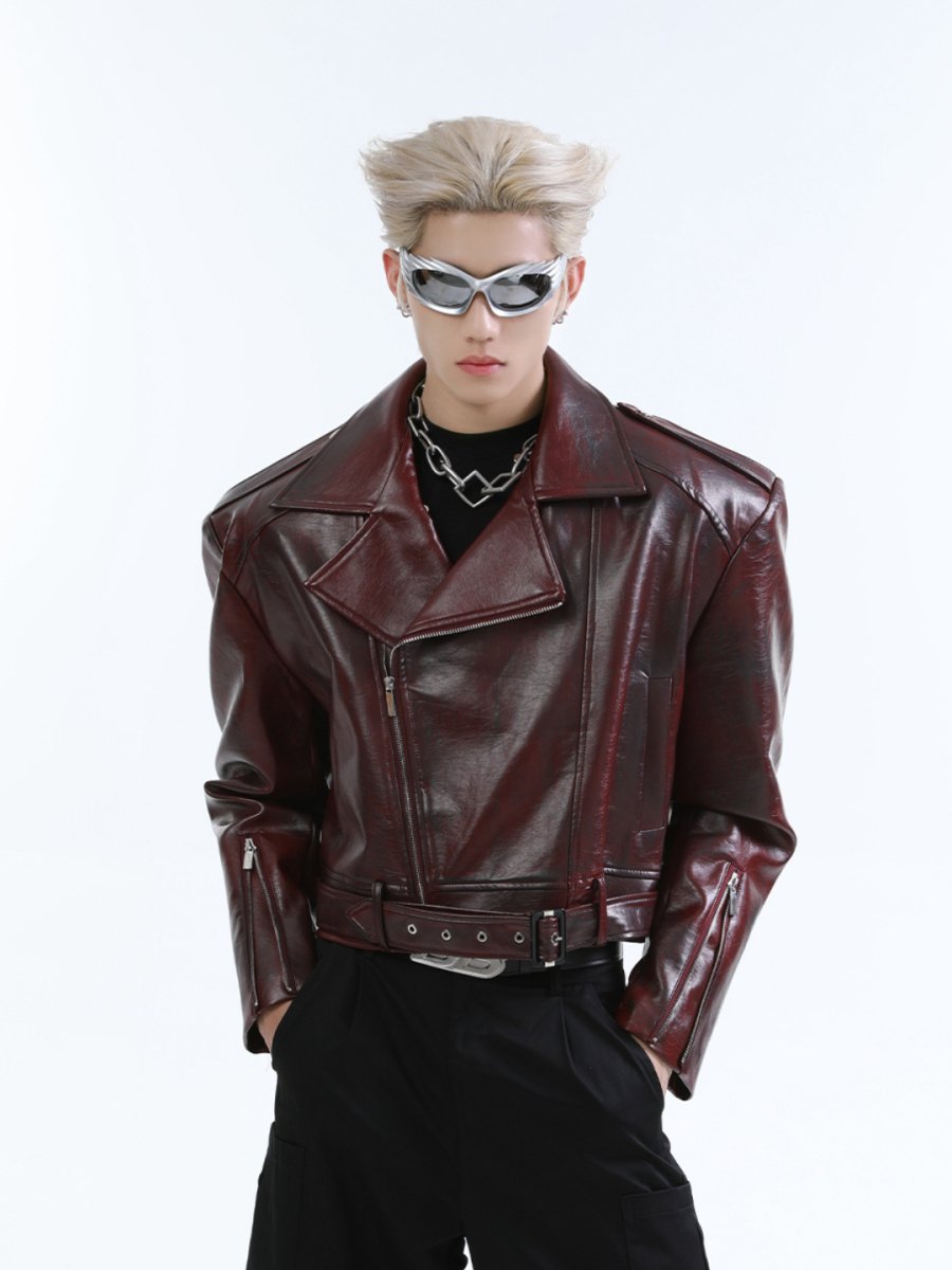 【TURNTIDE】PU leather jacket na1696