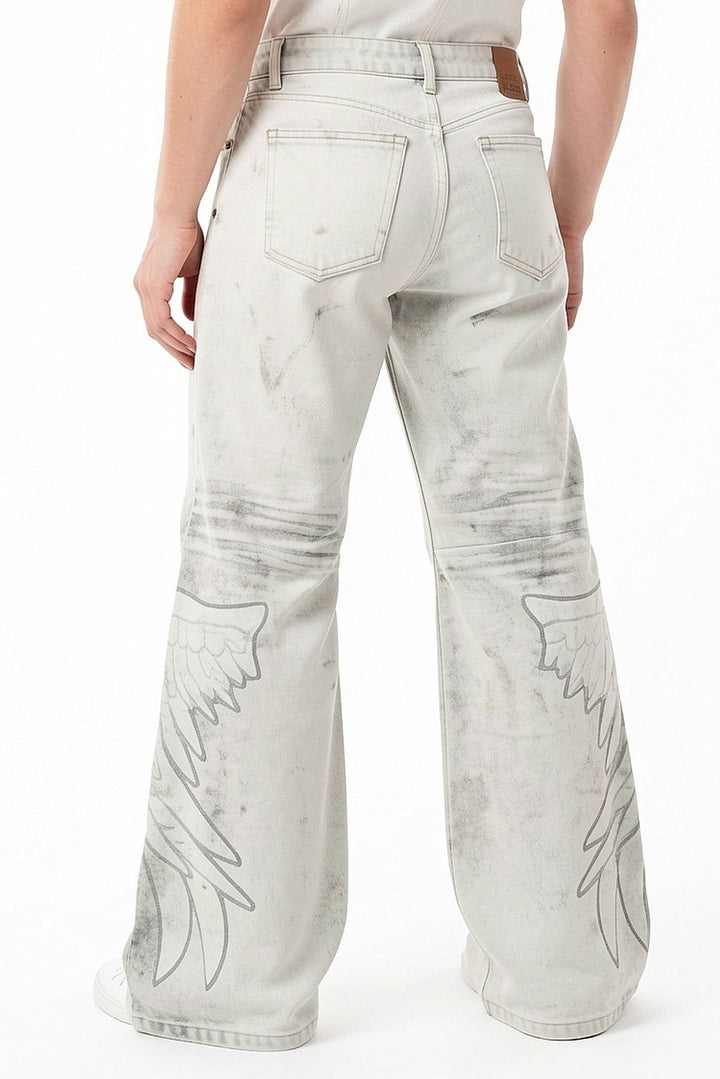 Flared Denim Pants na2791