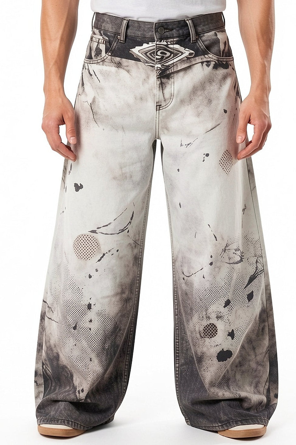 Printed Wide Pants na2796
