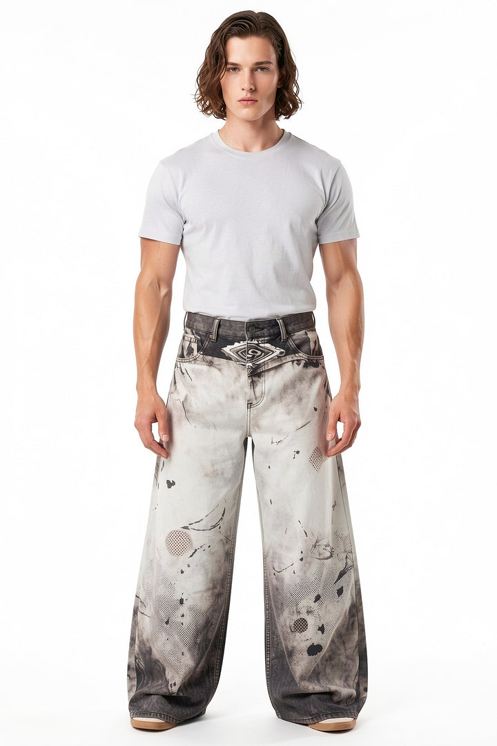 Printed Wide Pants na2796