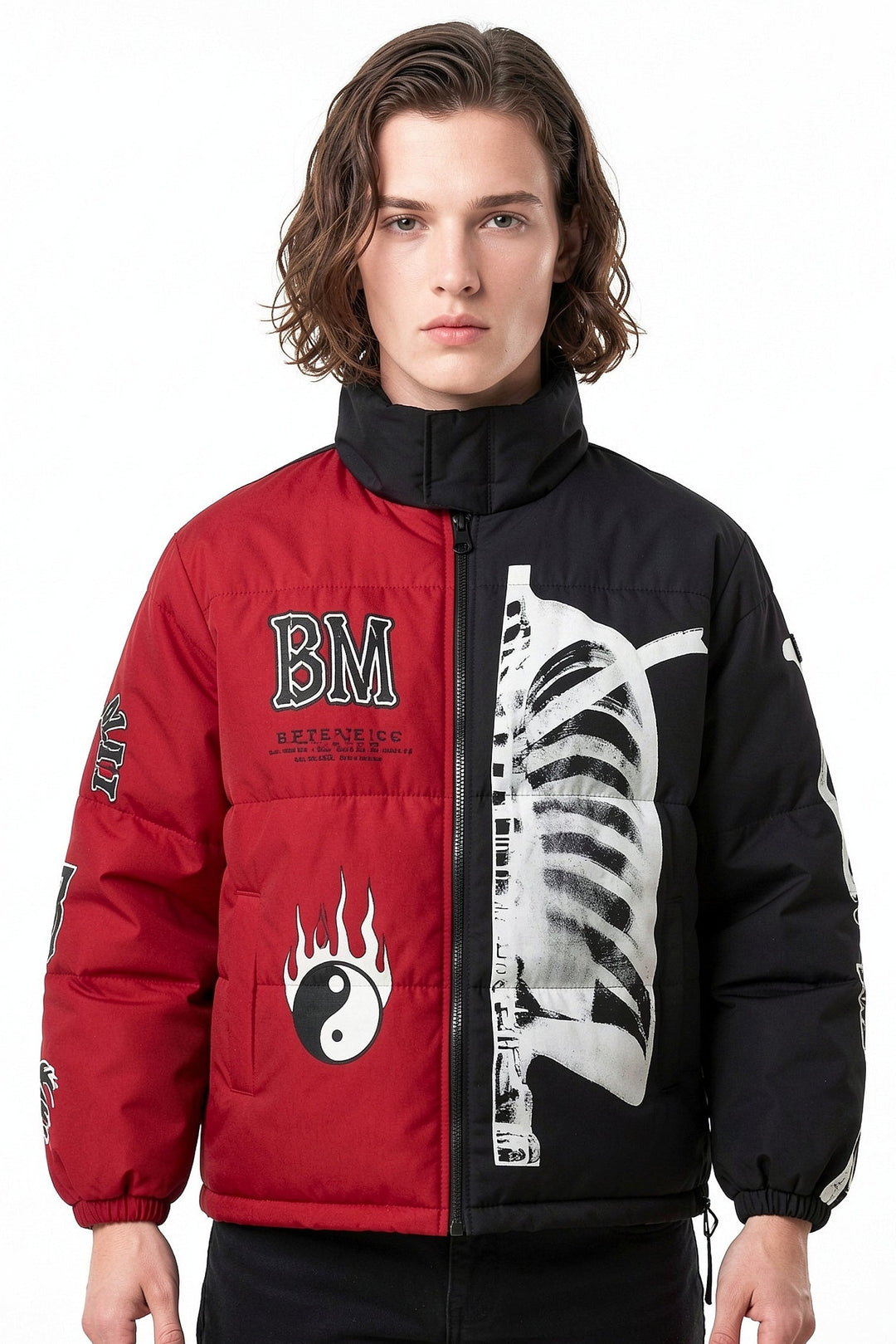 Graphic Puffer Jacket na2828