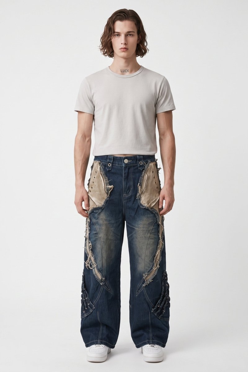 Distressed Denim Pants na2718