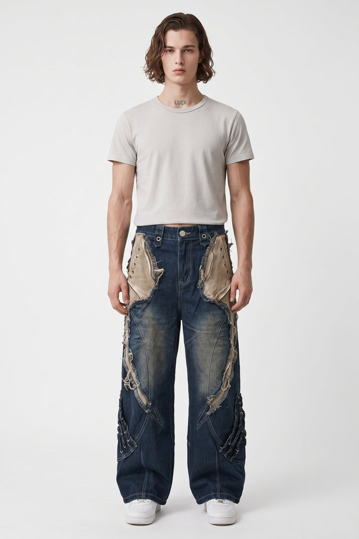Distressed Denim Pants na2718
