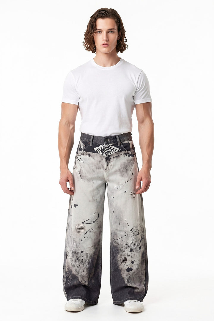 Printed Wide Pants na2796
