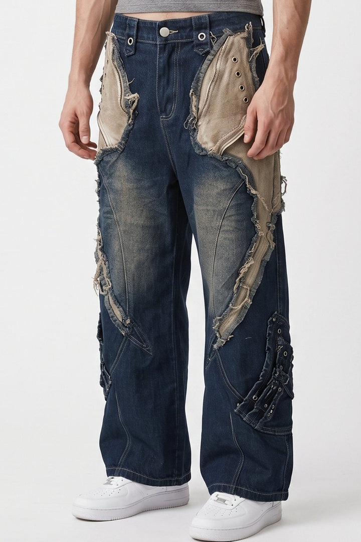 Distressed Denim Pants na2718