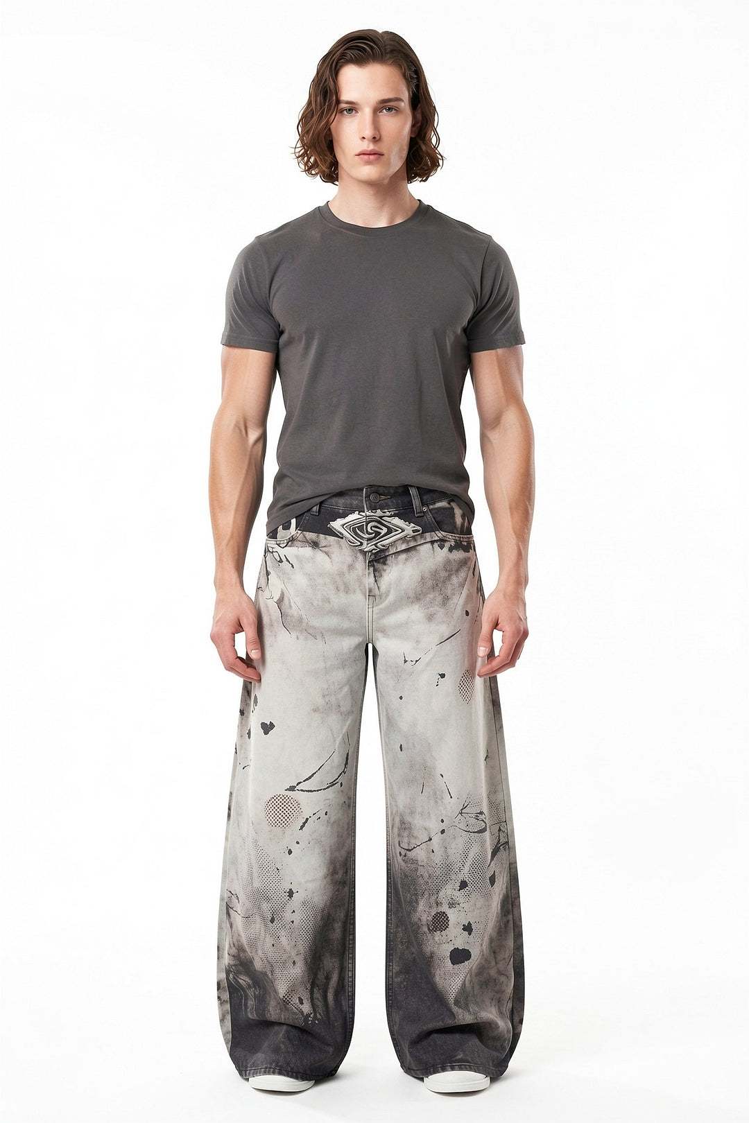 Printed Wide Pants na2796