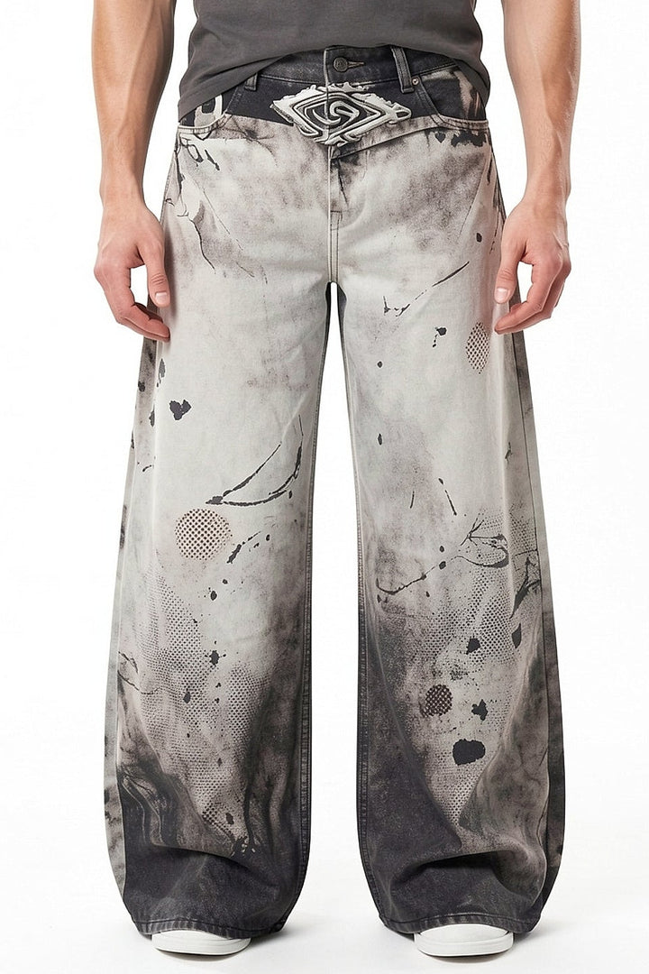 Printed Wide Pants na2796