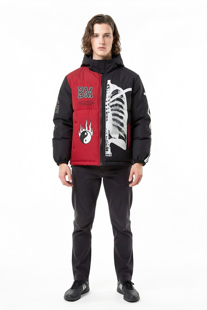 Graphic Puffer Jacket na2828