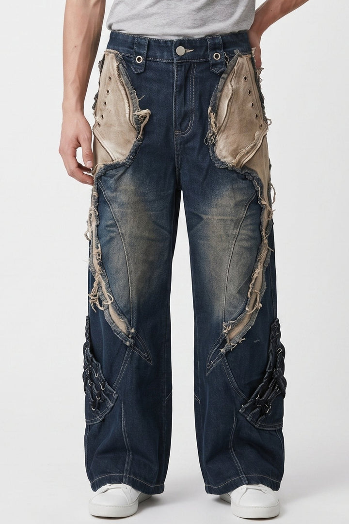 Distressed Denim Pants na2718