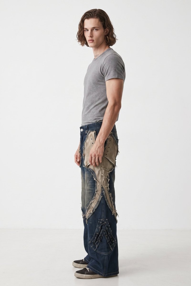 Distressed Denim Pants na2718