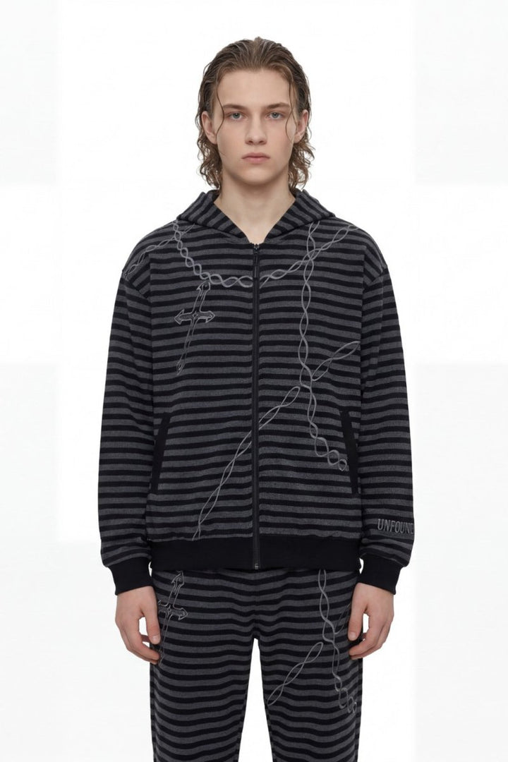 Grunge Hole Border Knit  na2475