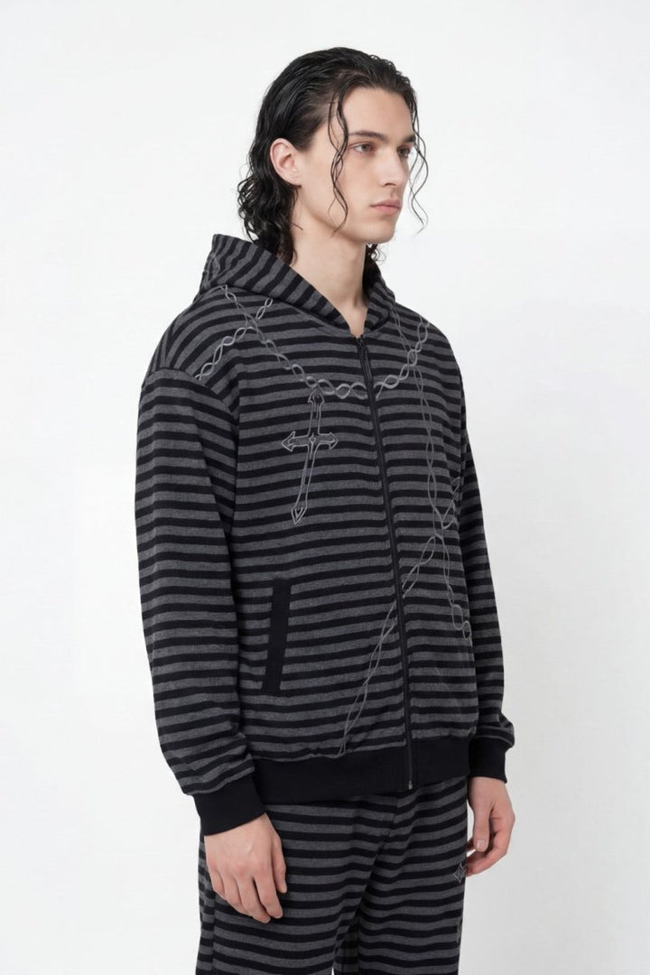 Grunge Hole Border Knit  na2475