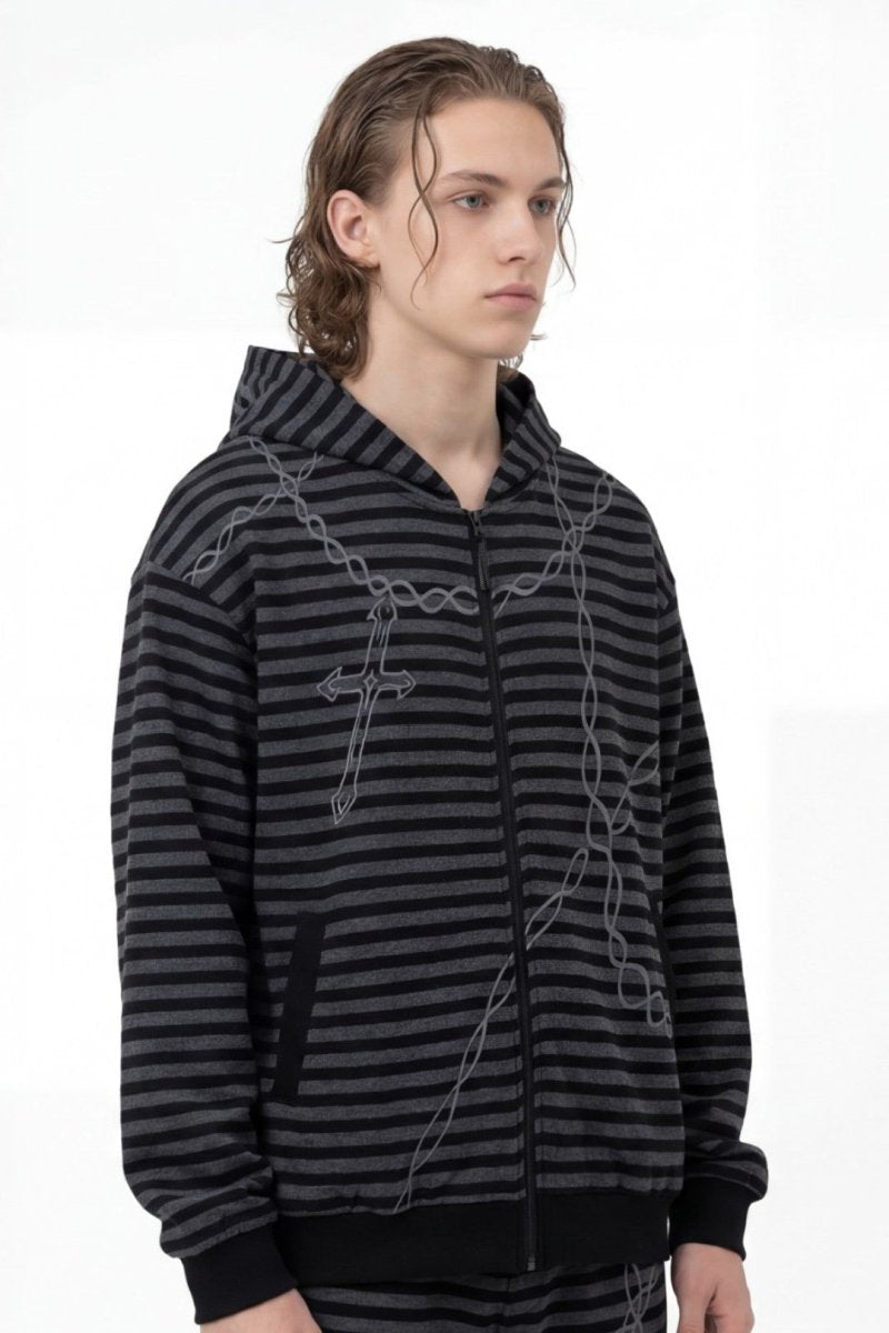 Grunge Hole Border Knit  na2475