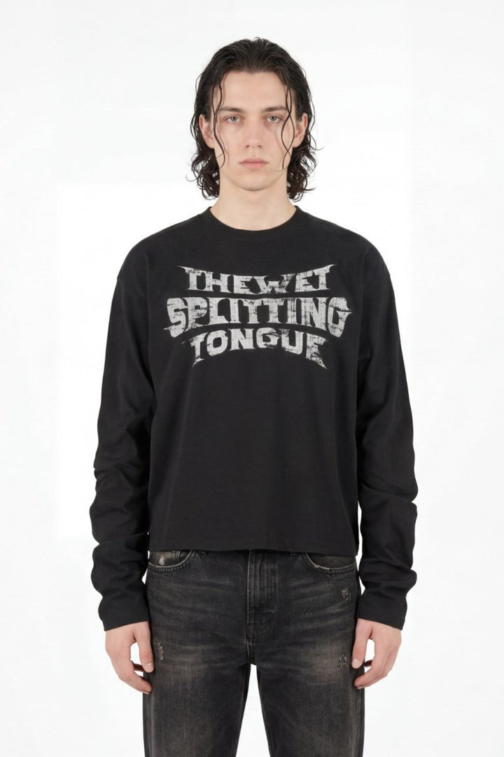 Retro Text Long Tee na2484