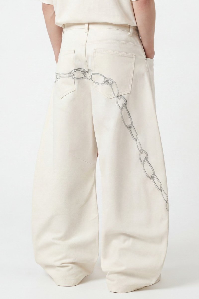 Signal red wide pants na2488