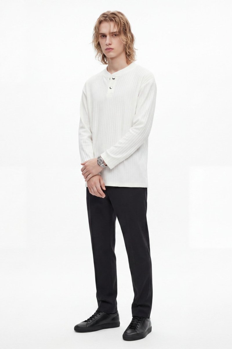 Ivory rib henley na2486