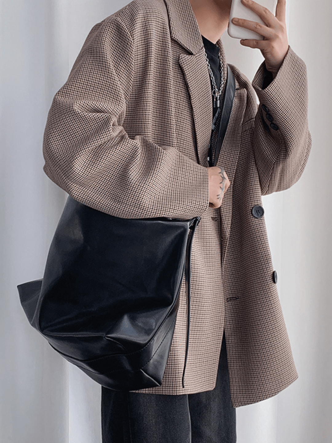 Korean street leather shoulder bag na864