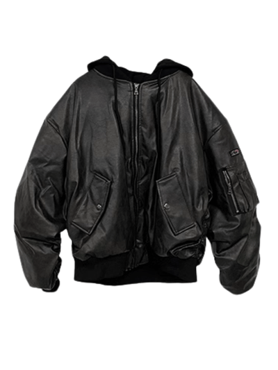 [motherfucker] American flight jacket leather jacket na774