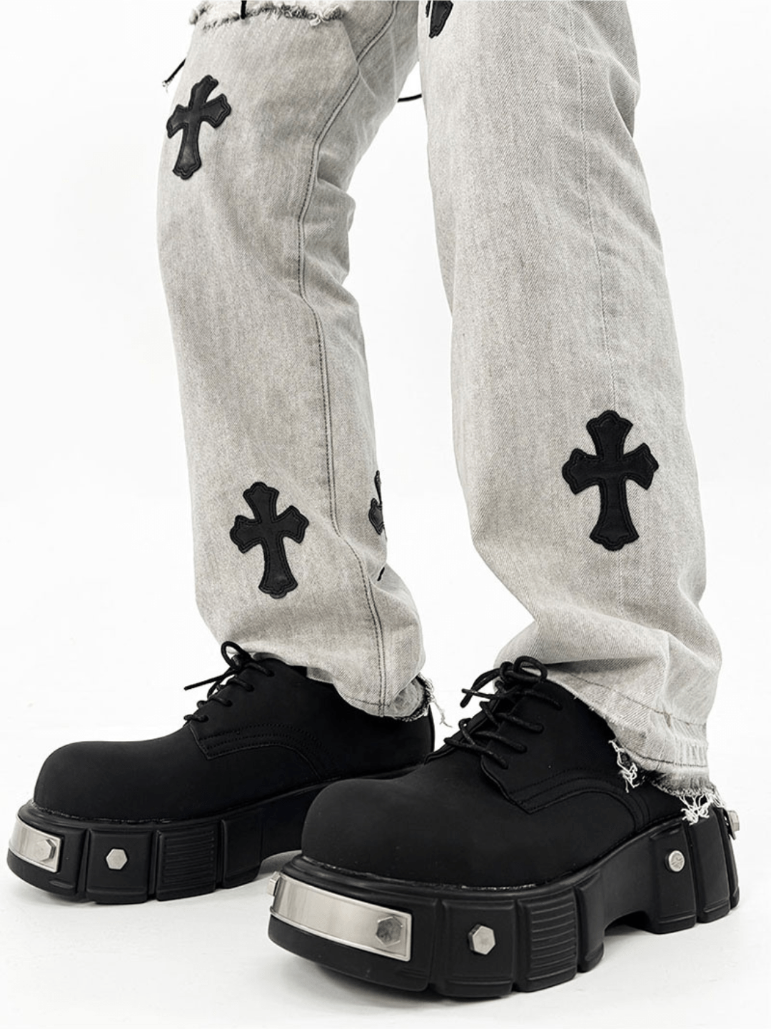 Head Round Toe Leather Shoes na948