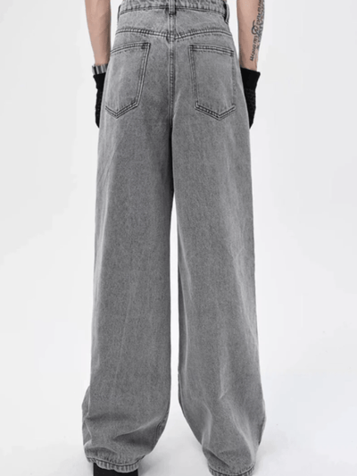 A-type smoke gray floor mopping pants na673