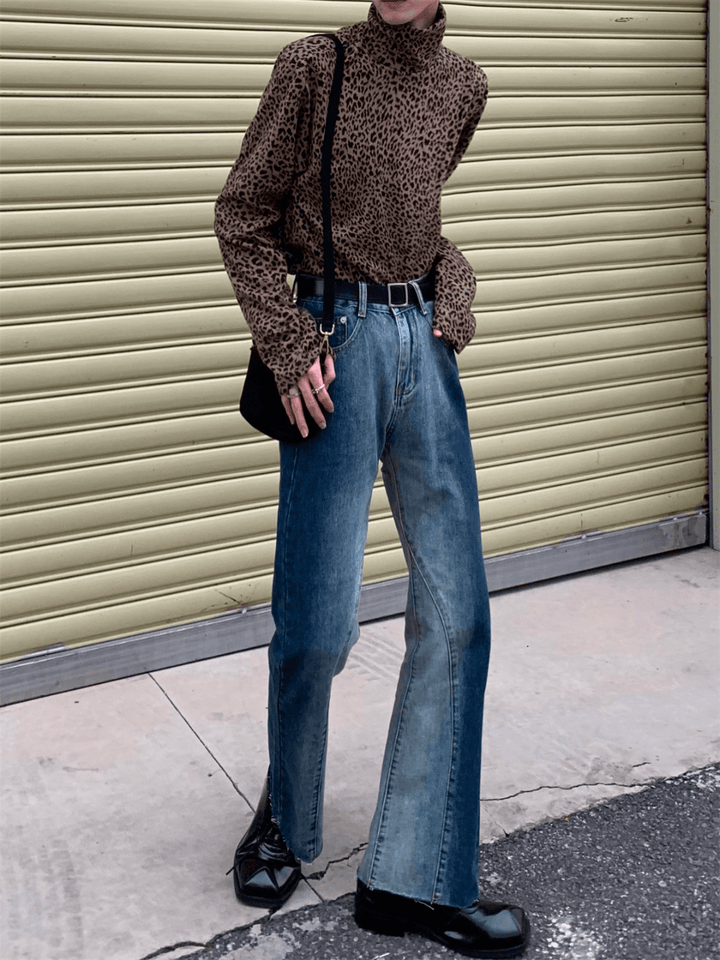 [AutumnWind] Gradation Color Flare Jeans NA527