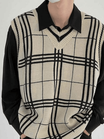 [DAZIONSED] Loose border knit vest na72