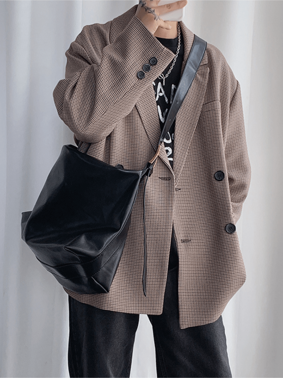 Korean street leather shoulder bag na864