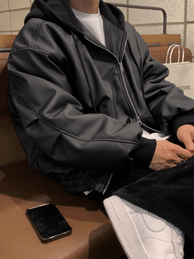 [MRCYC] PU leather MA-1 jacket na684