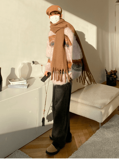 [BAKUCO] Contrast Color Knit NA584