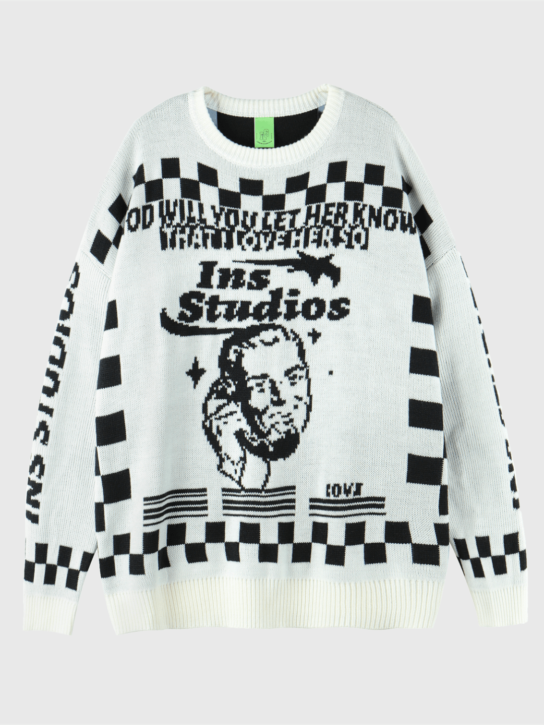 [INSstudios] 체커 보드 스웨터 NA580