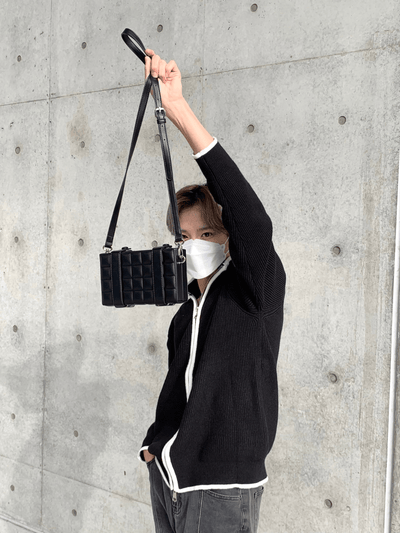 [_.iue._] luxury shoulder square bag ao10