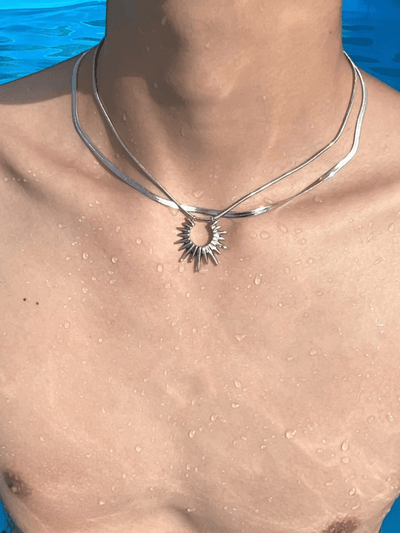 [CHEALIMPID] steel luxury necklaces na869