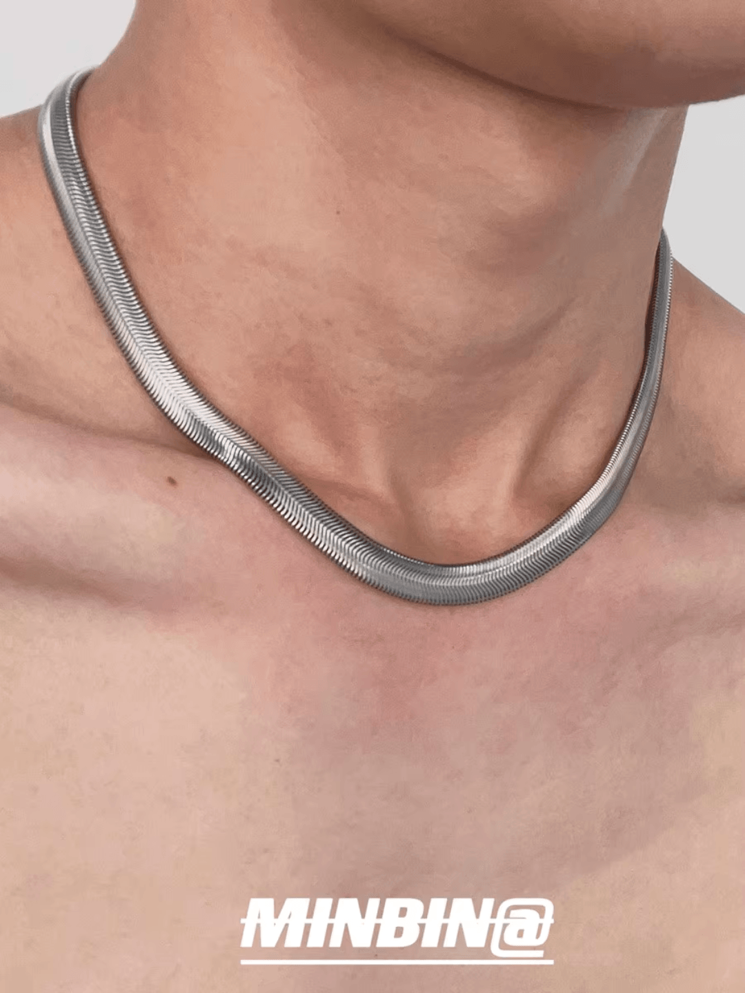 Wide Snake Bone Chain Necklace NA739