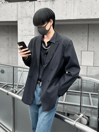 [luxe__05] striped casual suit NA615
