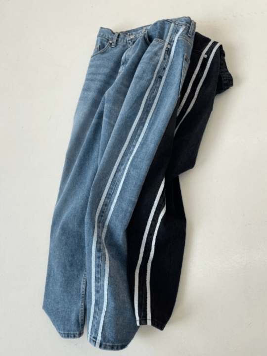 [FLAT ROOM] Track super wide jeans 2color FL23