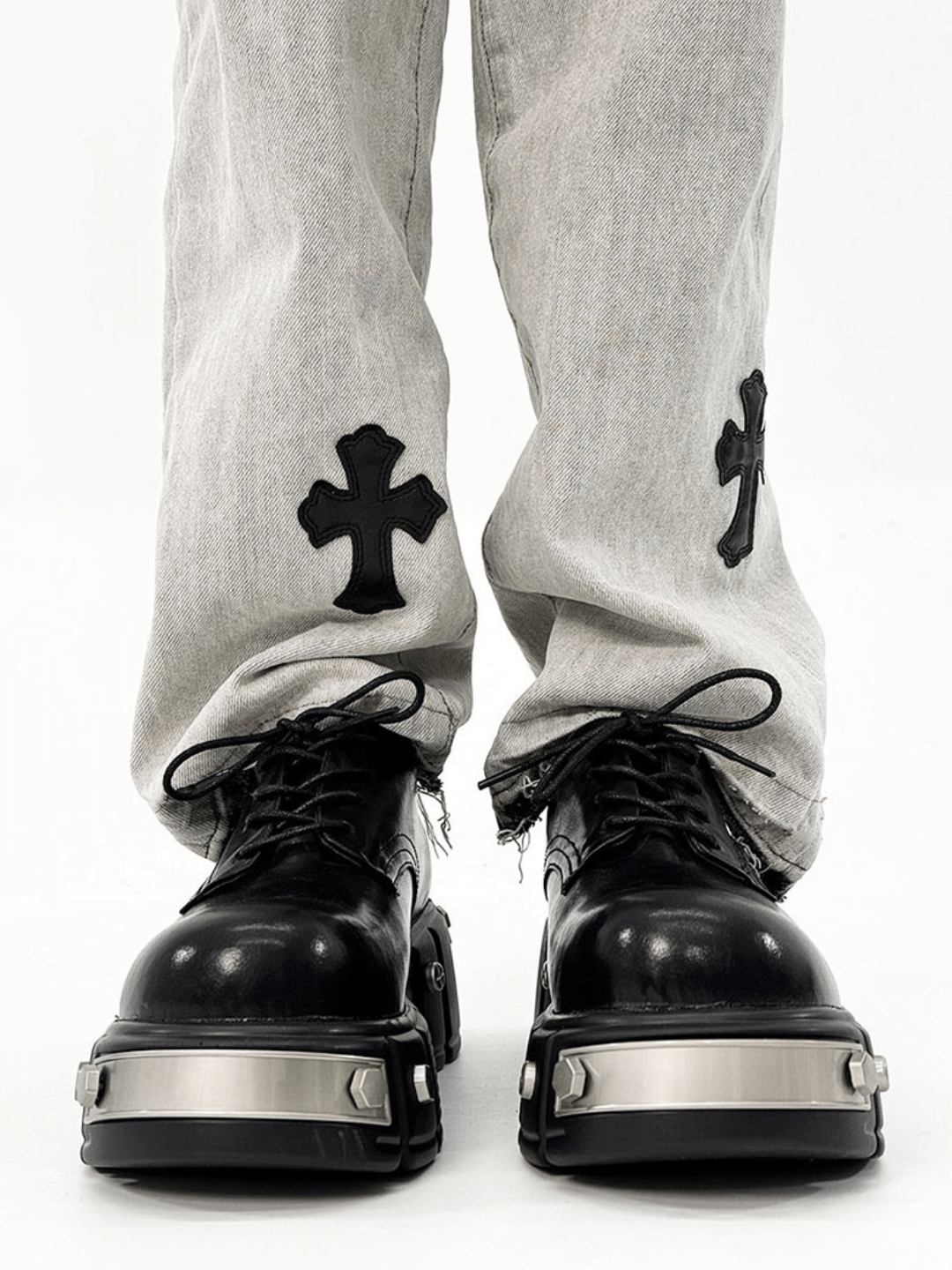 Head Round Toe Leather Shoes na948