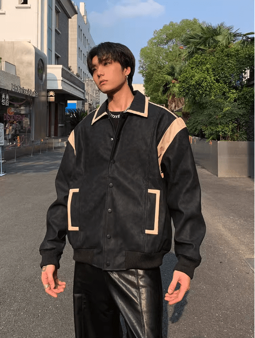 [K09] 아메리칸 레트로 silhouette leather jacket na925 