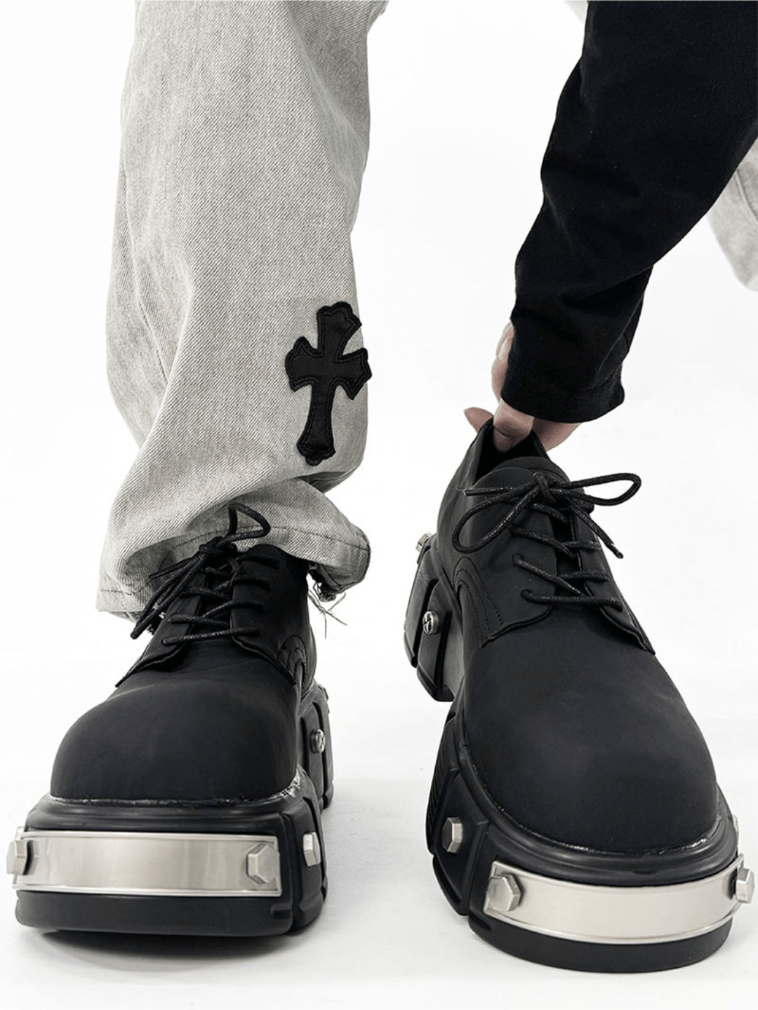 Head Round Toe Leather Shoes na948