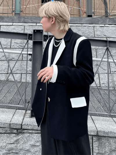 [pradox.0] Contrasting Color Suit Jacket pr05
