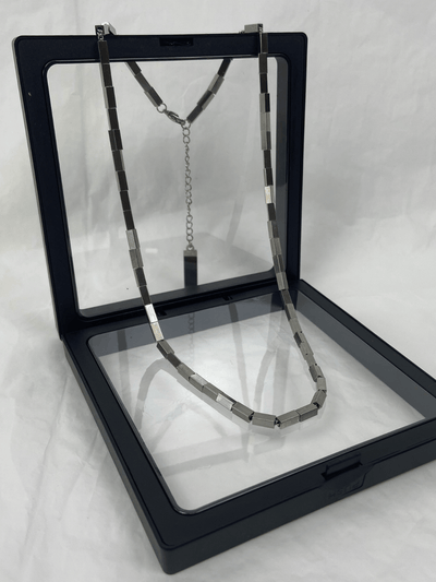 steel simple geometric necklace NA741