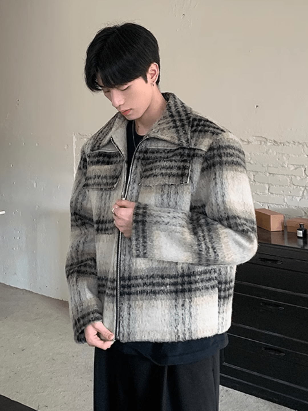 [ONELYC1NS] cotton loose tweed jacket na757