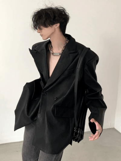 [AutumnWind] high-end design shoulder pad suit retro jacket na672