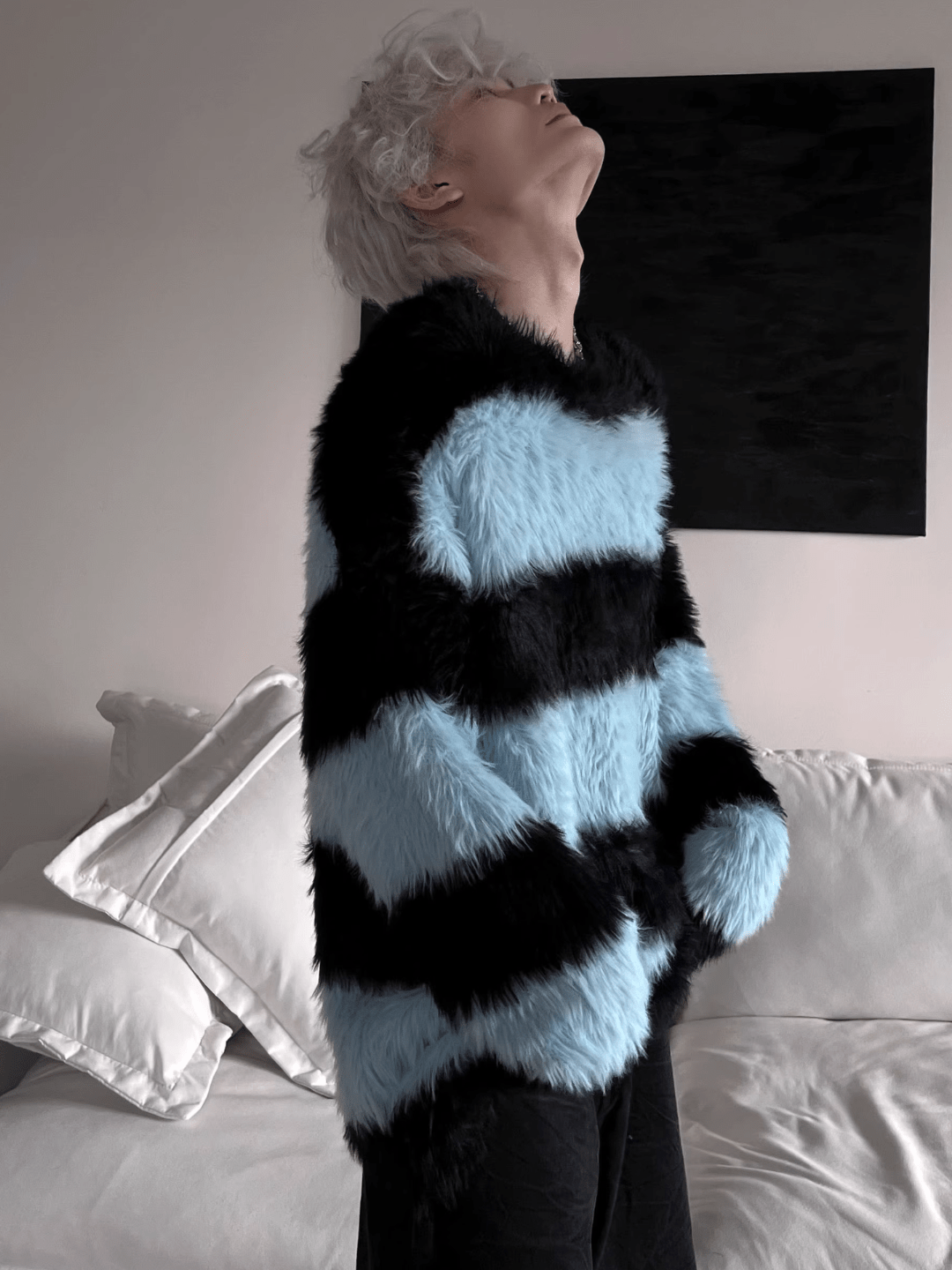 [SOULWORKER] imitation mink wool striped knit na802