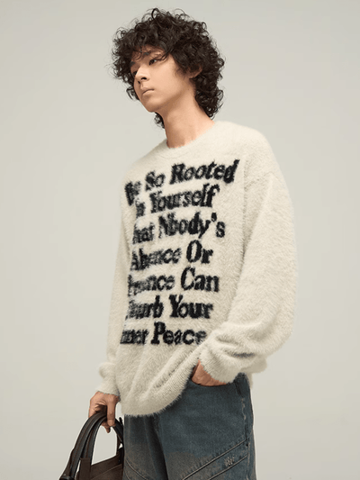 [motherfucker] lazy wind round neck knit sweater na709